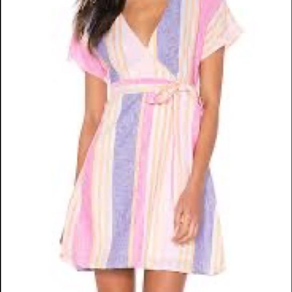 Line and Dot Kairi Dress in Flamingo, NWOT, Size M - Picture 2 of 2